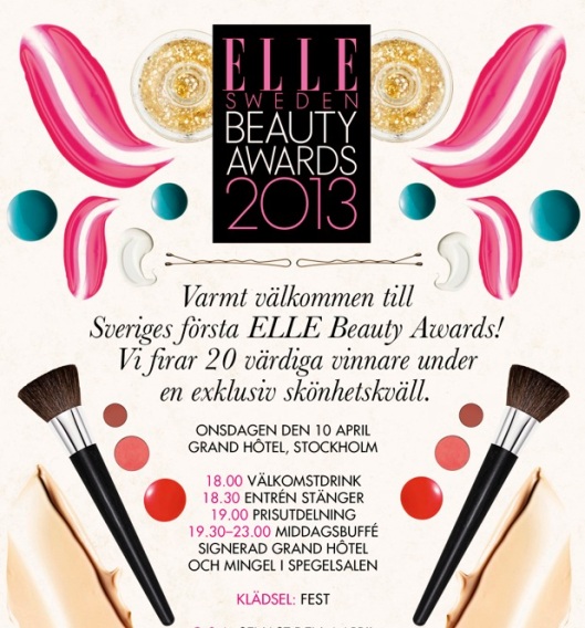Elle Beauty Awards 2013 ikväll på Grand